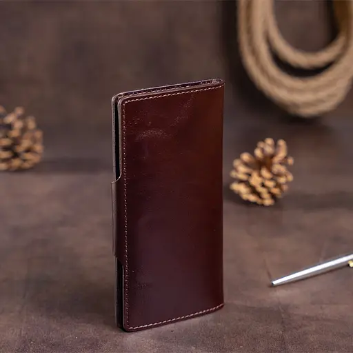 Кожаный портмоне Shvigel 18х8.5х1 см acs0016094 - фото 7