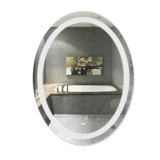 Дзеркало Lidz Vida 700x500 з LED-підсвічуванням Touch, з антизапотіванням, з диммером яскравості LD78LF5070 - фото 1