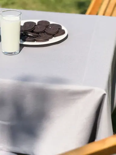 Водоотталкивающая cкатерть Темно-серый однотон 200х120 см (+ 5 салфеток 30х40) - фото 2