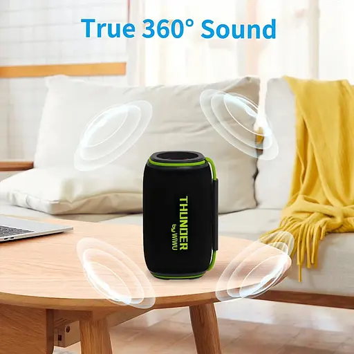 Bluetooth Колонка WIWU H5 Thunder Wireless Portable Speaker Black - фото 3