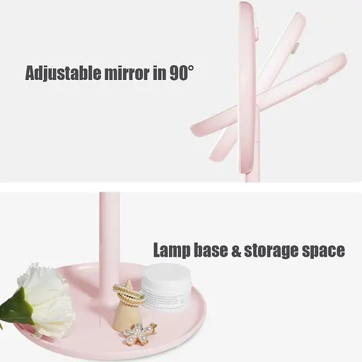 Дзеркало для макіяжу DOCO Pro LED Makeup Mirror Pink (M002) [66274] - фото 4