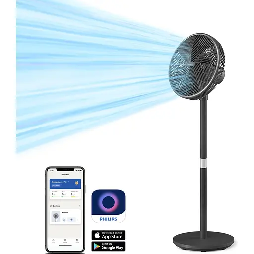 Вентилятор Philips Series 3000 напольный 40 см 48 Вт черный (CX3550/01) - фото 5