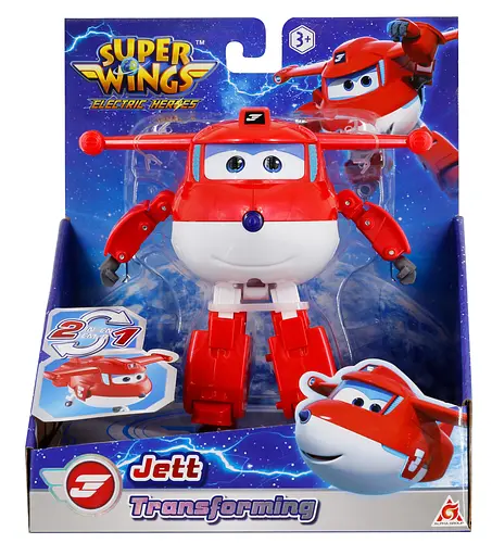 Ігрова фігурка-трансформер Super Wings Transforming Джетт (Jett) 12.5 см (EU780210) - фото 6