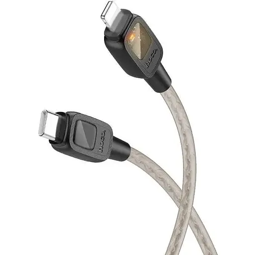 Кабель Hoco Stone PD silicone intelligent power-off charging data cable U124 1 м 27W