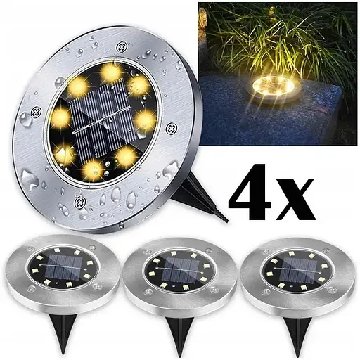 Дискові лампи Sun Lamp на сонячній батареї 8 led 4 шт