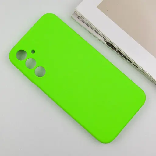 Чохол Lakshmi Silicone Cover Full Camera AA для Samsung Galaxy A35 Салатовий/Neon Green - фото 3