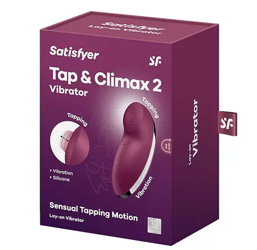 Вібратор для клітора Satisfyer Tap Climax 2 бордовий - фото 6