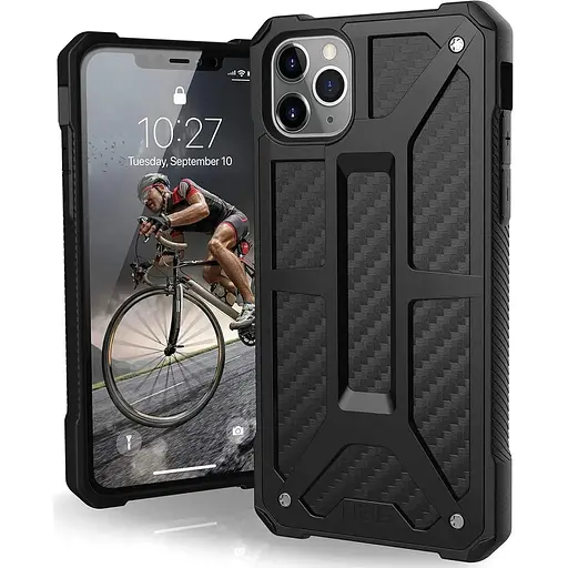 Оригинальный противоударный чехол UAG Monarch для iPhone 11 Pro (5.8") Carbon Fiber 111701114242 - фото 9
