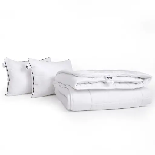 Набор MirSon антиаллергенный №9595 Bianco EcoSilk зима одеяло 200х220 см + 2 подушки белый (2200010807219) - фото 2