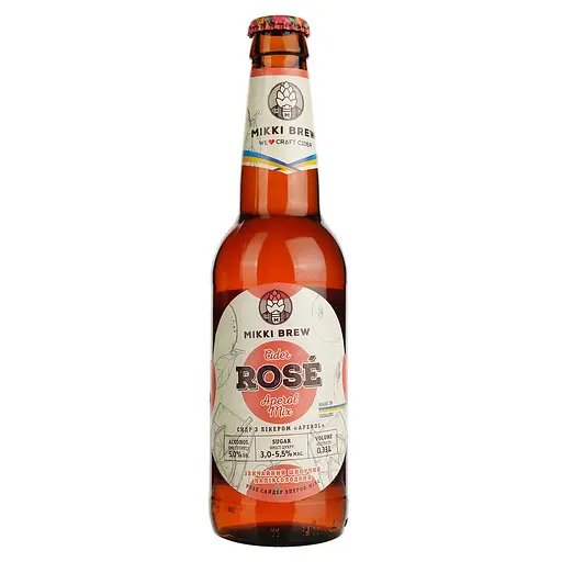 Сидр Mikki Brew Rose напівсолодкий 5% 0.33 л (502448)