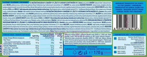 Шоколад молочный Studentska арахис с желейными и грушевыми кусочками 170 г (913960) - фото 4