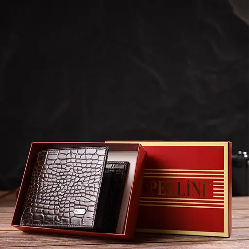 Мужской кожаный кошелек Canpellini 12х9.7х2 см acs0025647 - фото 8