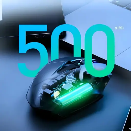 Миша бездротова INPHIC A1 з підключенням USB 2.4Gz + Bluetooth, з акумулятором та 2400 DPI, mate black - фото 4