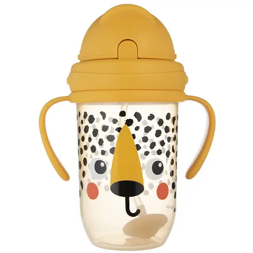 Кружка непроливайка Canpol babies BabiesBoo с трубочкой и утяжелителем 270 мл гепард (56/617_ora) - фото 2