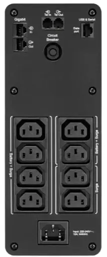 Источник бесперебойного питания APC 1200 ВА / 720 Вт / 9 А*ч (BR1200SI) - фото 3