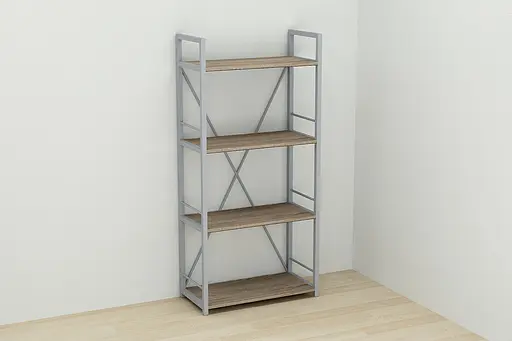 Этажерка 4/60 Ferrum-decor Серии Коннект 120x60x28 серый ДСП Дуб Сонома Трюфель 16мм (FRD-104252) - фото 5