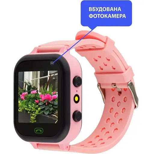 Smart Watch AmiGo GO009 Camera+Led Pink UA UCRF - фото 2