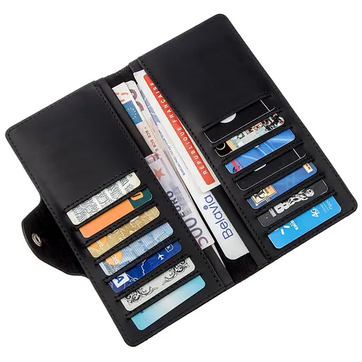 Мужской кожаный кошелек Shvigel 18х8.5х1 см acs0016049 - фото 4