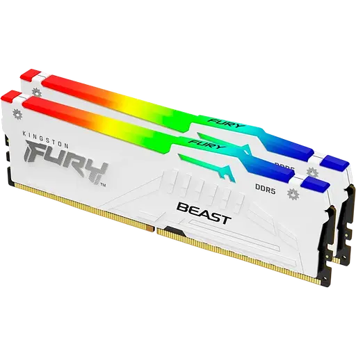 Оперативная память Kingston Fury 32GB (2x16GB) DDR5 6000MHz Beast RGB EXPO White (KF560C36BWE2AK2-32) - фото 2