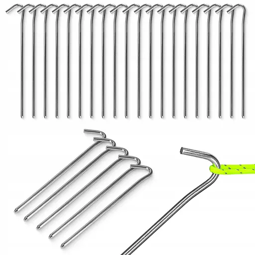 Набір кілочків для намету Mountain Goat сталеві 20 см 20 шт (P-5905973406864) - фото 9