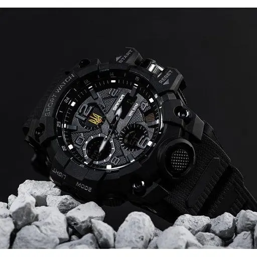 Часы мужские наручные Sanda Peremoga (Черные) - фото 6