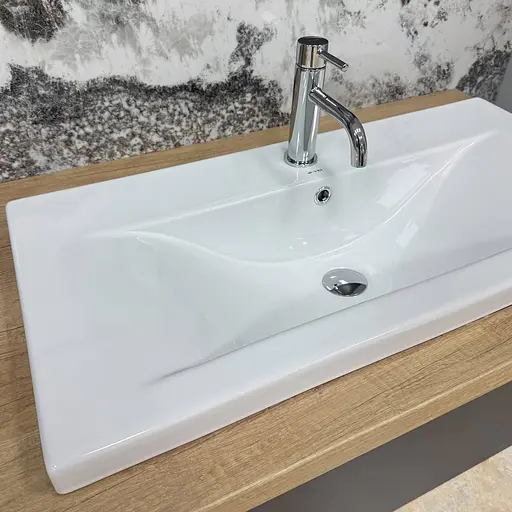 Умивальник VBI Fanusa 80 white врізний VBI-018065, Білий - фото 4