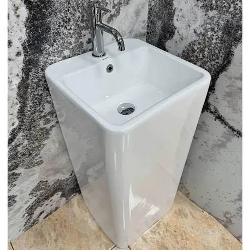 Умивальник підлоговий VBI Caliato white VBI-019029, Білий - фото 1