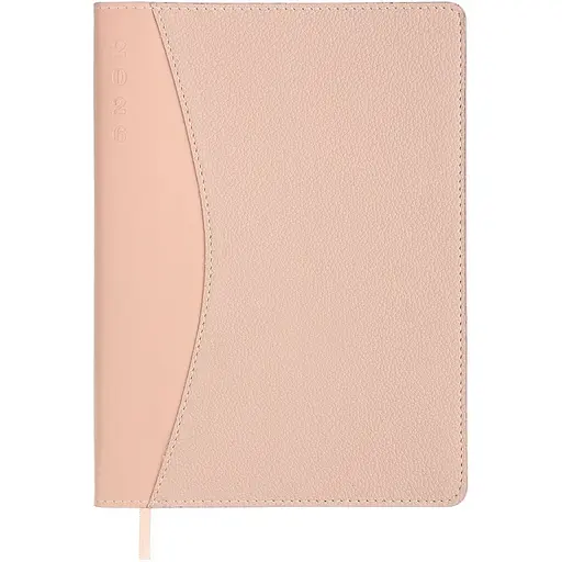 Щоденник датований Buromax Aurora 2026 A5 штучна шкіра/поролон рожевий (BM.21115-10)