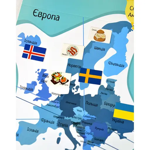 Обучающая игра "Флаги" УМНЯШКА KP-011 с многоразовыми наклейками - фото 7