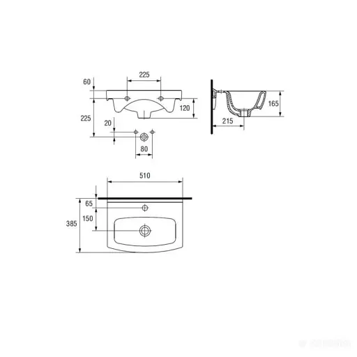 Умивальник меблевий Cersanit Cersania 50 см K11-0163 30412 - фото 3