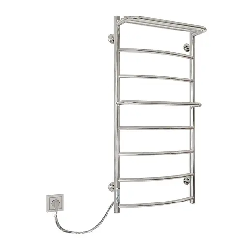 Електрична Сушарка для рушників Kosser Каскад із полицею 1000x500/8 EL ДКп03EL, Хром, Ліве - фото 1