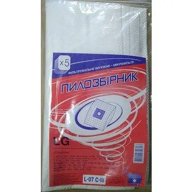 Мішки для пилососу LG Storm Extra, Turbo Storm, Слон L-07 C-3 (5 штук в упаковці) 5231FI2024H - фото 9