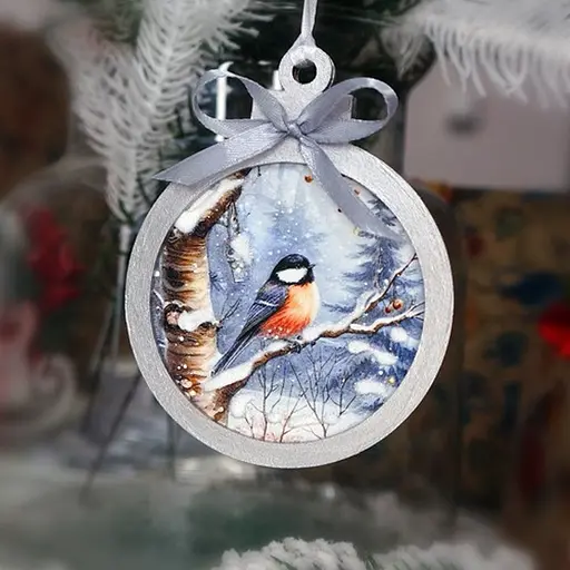 Творческий набор для создания 3-х елочных украшений "Winter Forest" Fabrika Decoru FDCKW-052 - фото 6