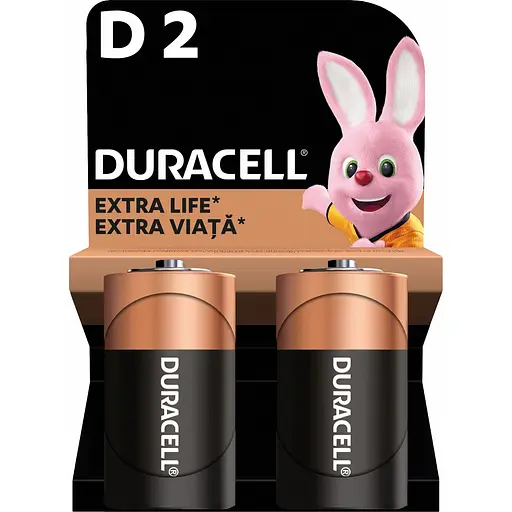 Батарейки Duracell D / LR20 / MN1300, 2 шт.
