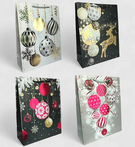 Подарунковий пакет "Блискучі іграшки" 31х42х12см, набір з 4-х штук bl2502-194