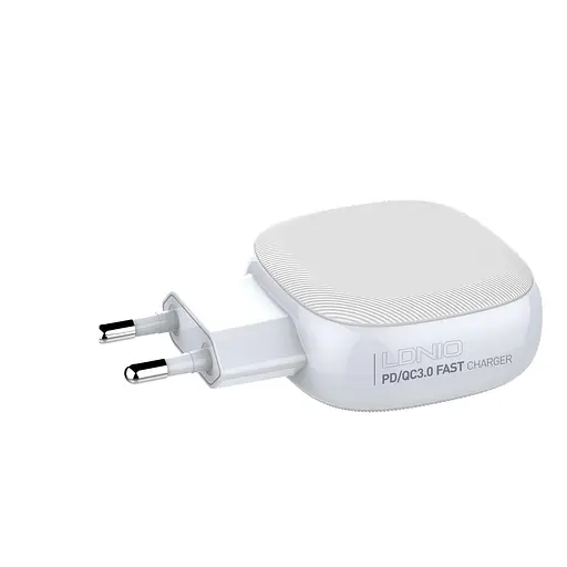 Адаптер LDNIO Type-C для Lightning Cable A3510Q | 2USB/1Type-C, QC/PD, 3A/28.5W| - фото 4