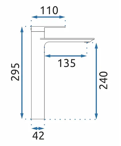 Смеситель для умывальника Rea Storm высокий хром REA-B6203 Хром - фото 4