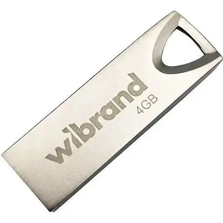 Флеш-накопичувач Wibrand USB 2.0 Taipan 4Gb Сріблястий - фото 1