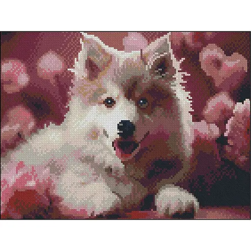 Алмазна мозаїка Песик Strateg ZAV3040-27 без підрамника 30х40 см - фото 1