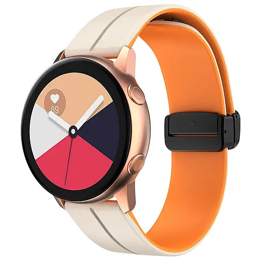 Силиконовый ремешок Classy для Smart Watch 20mm White/Orange