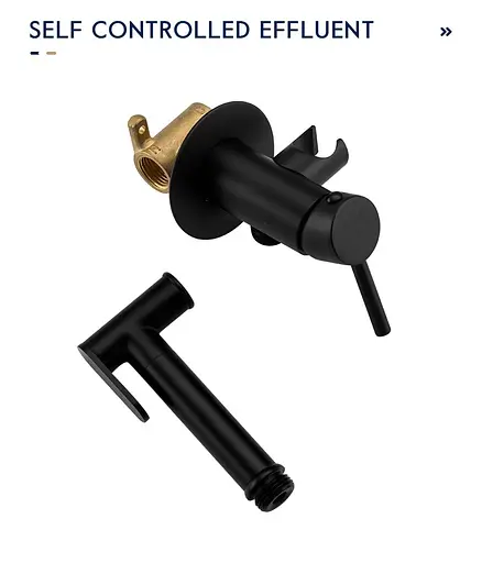 Набір гігієнічного душу прихованого монтажу Frap F7505-6, чорний, Чорний матовий - фото 7