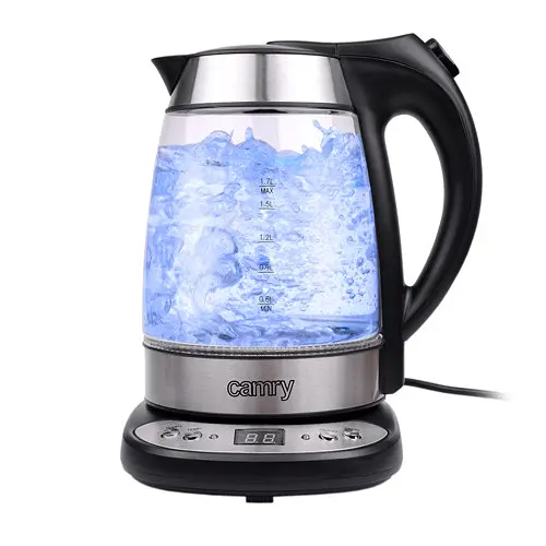 Стеклянный чайник 1,7 л Camry CR 1242 с регулировкой температуры - фото 1