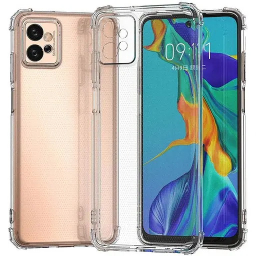 TPU чохол Getman Ease logo посилені кути Full Camera для Motorola Moto G32 Безбарвний прозорий