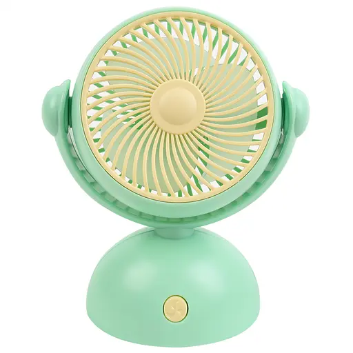 Вентилятор настільний, 13 см, акумулятор, USB-зарядка, 10.5x16.5x6 см (В асортименті)