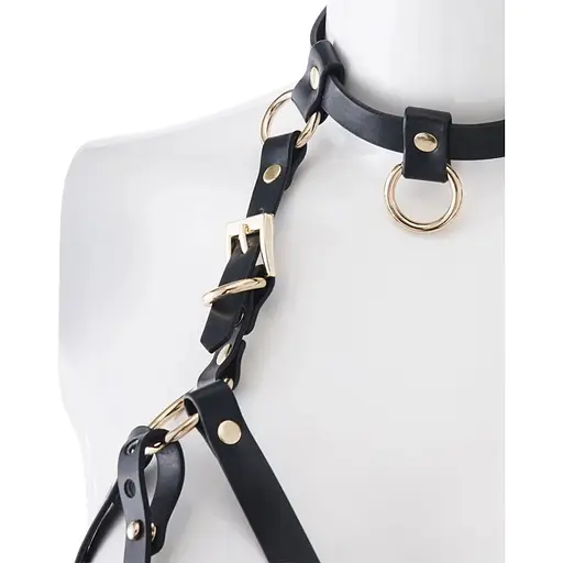 Портупея на грудь Lockink Sevanda Queen Chest Harness With Removable Bra - фото 4