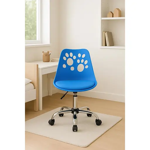 Офісне крісло Leobert Print синій - фото 7