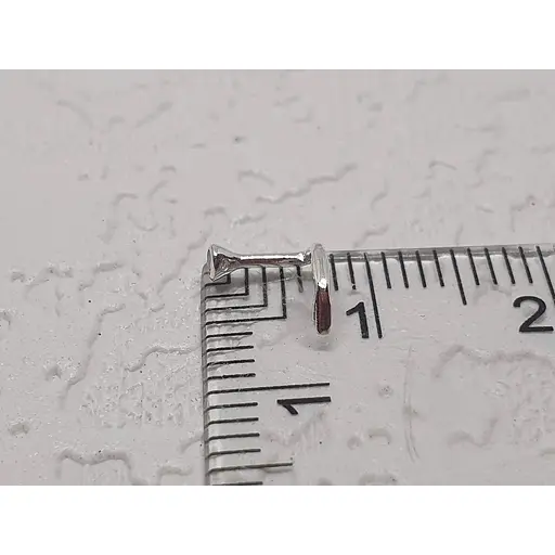 Срібна сережка-пірсинг в ніс Dear. 1024.7С Лаванда - фото 3