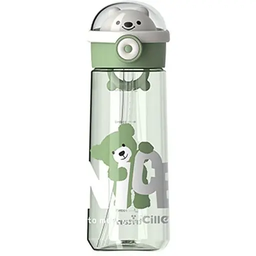 Пляшка для води Nice Happy Life 620 мл із кришкою фліп топ на защіпці зелена HP17300GR - фото 6