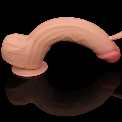 Фаллоимитатор LoveToy Sliding-Skin Dual Layer Dong King Sized 31 см телесный - фото 11