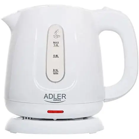 Чайник электрический Adler AD 1373 с автовыключением на поворотной основе 850 Вт 1 л - фото 1